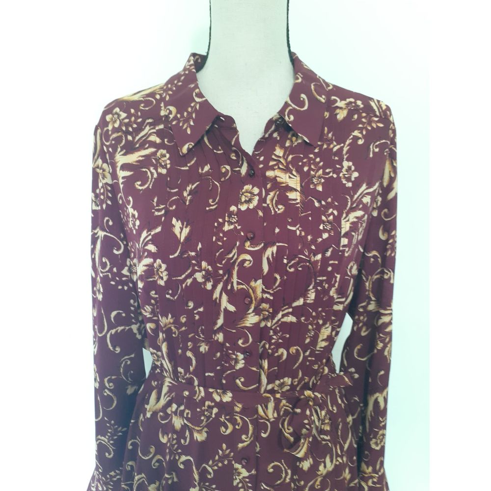 Nanette Lepore  Shirtdress with Belt Sz 14 - Picture 9 of 11